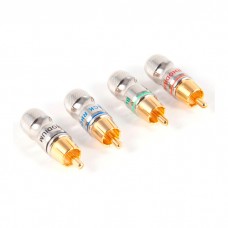 Mufe Black Rhodium Gold Plated Hourglass RCA Connectors
